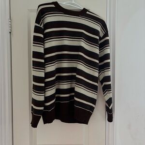 Vintage Striped Brown and Cream Sweater